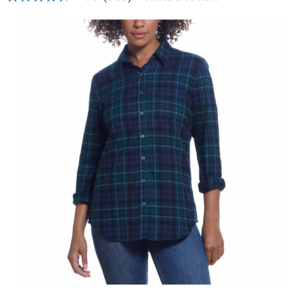 Weather proof vintage ladies flannel shirt
